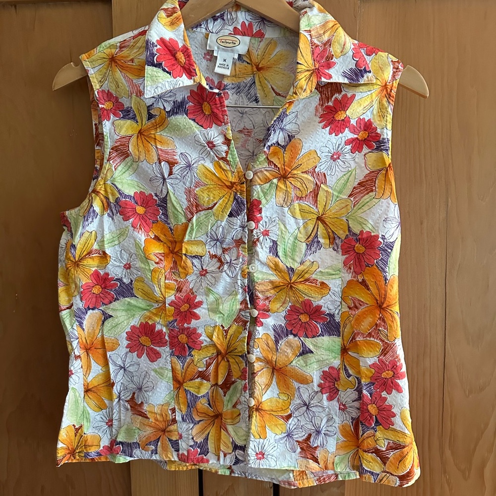 Talbots Multicolor Floral Button-Down Shirt